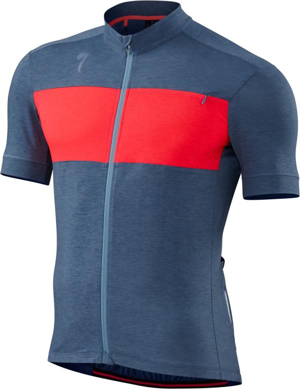 Specialized RBX drirelease&Acirc;&reg; Merino Jersey Dust Blue/Acid Red Large