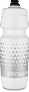 Specialized Big Mouth 24oz Water Bottle  White/Metallic Silver Triangle Fade  24 OZ