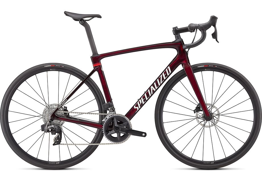 Specialized Roubaix Comp - SRAM Rival eTap AXS Gloss Red Tint Carbon Metallic White Silver 56
